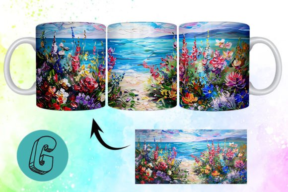 3D Oil Paint Floral Garden Mug Wrap 19 Graphics and Illustrations Review