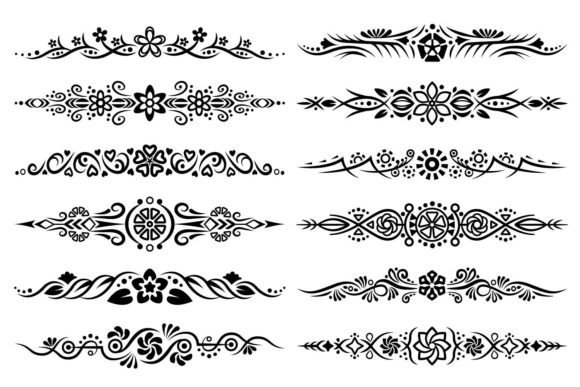 Abstract Floral Borders: Premium Graphics & Illustrations for Local Brands
