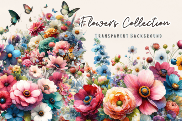 Blooming Floral and Butterfly Collection: Premium Graphics for Modern Illustrations