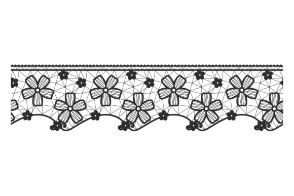 Decorative Lace Pattern. Floral Vintage Review