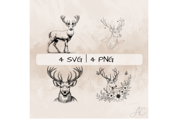 Deer SVG Bundle for Digital Products and Print