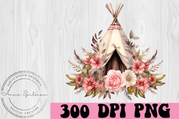 Floral Boho Tipi Graphics and Illustrations Review
