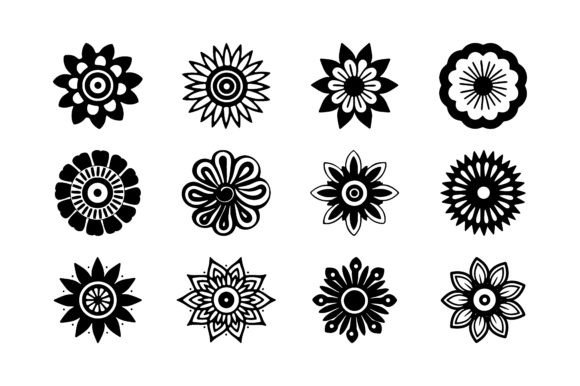 Floral Mandala Design SVG Bundle Art for Graphics and Illustrations