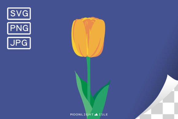 Funky Floral Modern Flower Tulip 1-2 Graphics