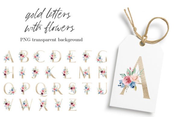 Gold Alphabet, Letters, Floral Monogram: A Designer's Review