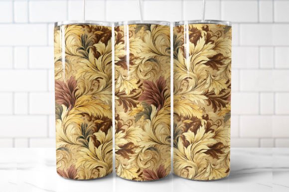 Vintage Floral 20oz Skinny Tumbler Wrap Graphics