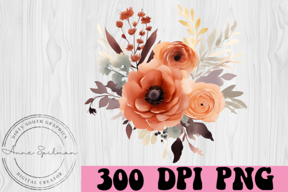 Watercolor Floral Spray: Graphics & Illustrations for Real Crafts